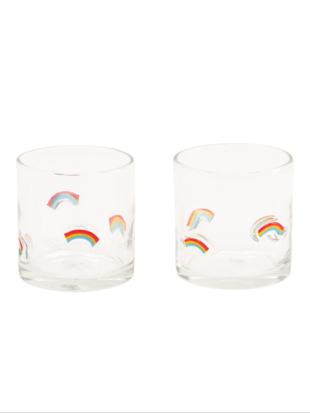 Viral Drinking Glasses Rainbow Embedded Icon Double Old Fashioned (DOF) Tumblers
